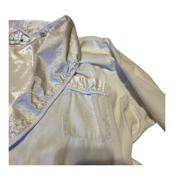 Victoria Secret White Silky House Coat Dressing Gown Nightgown Bathrobe XS/S - Picture 3 of 8
